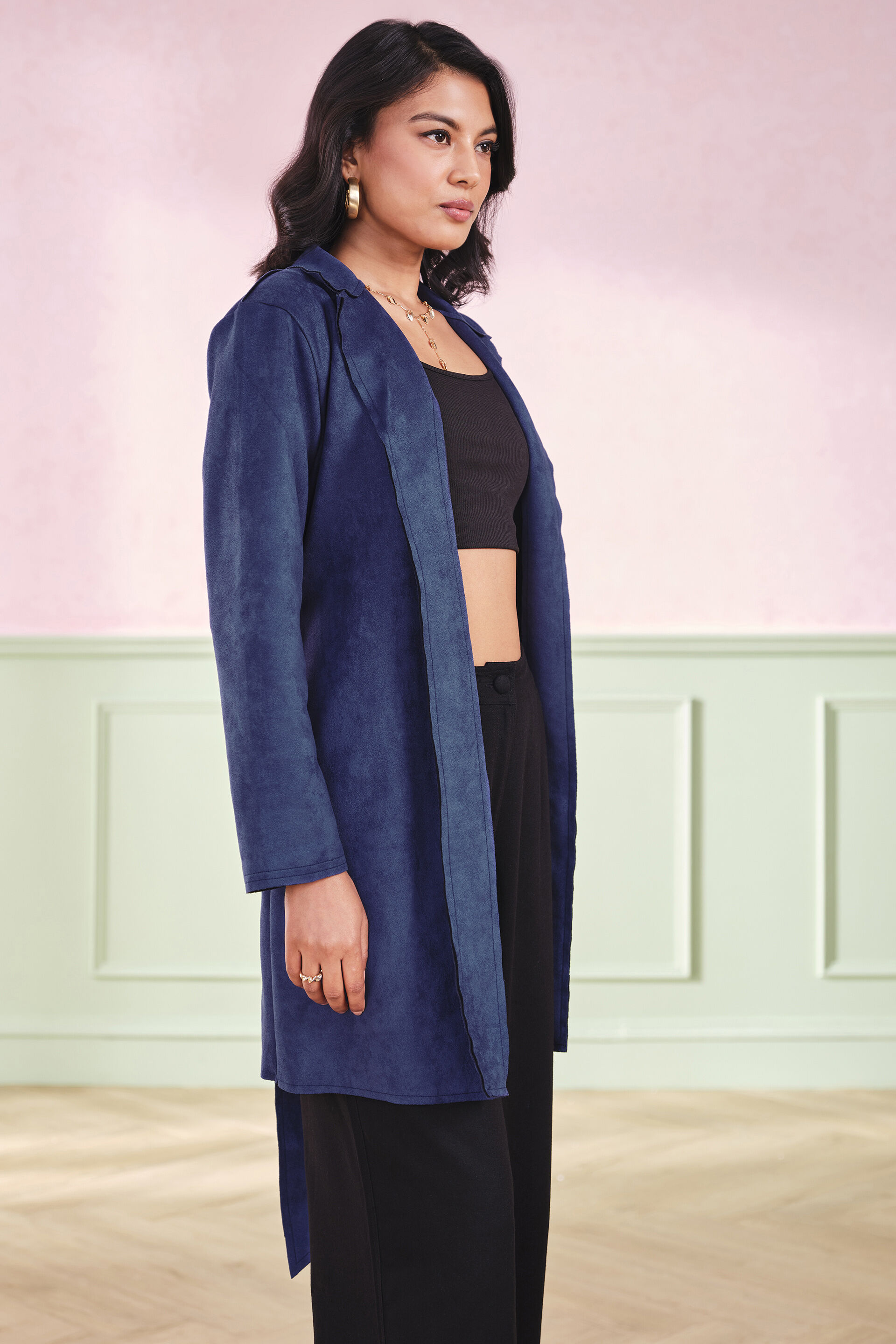 Metro Trench Navy Jacket, Navy, image 3